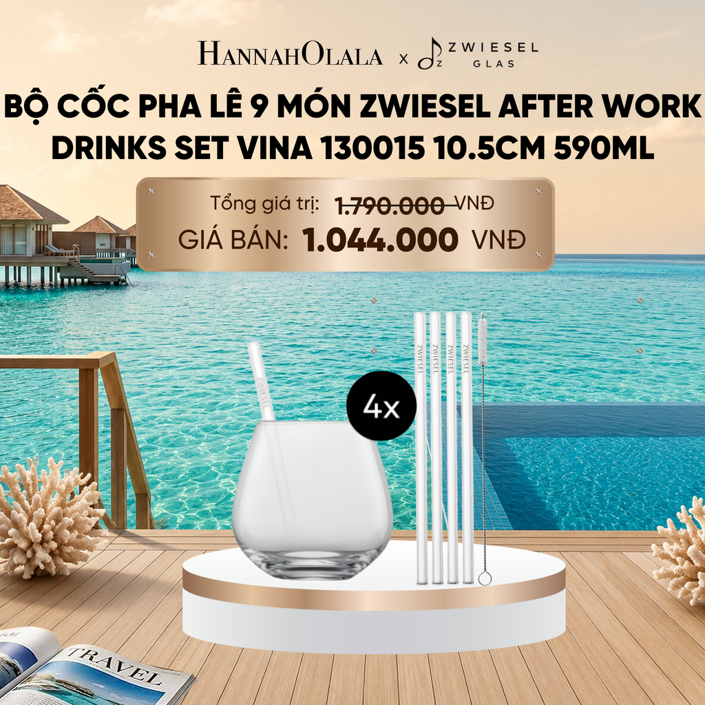  BỘ CỐC PHA LÊ 9 MÓN ZWIESEL AFTER WORK DRINKS SET VINA 130015 10.5CM 590ML_ D1378 