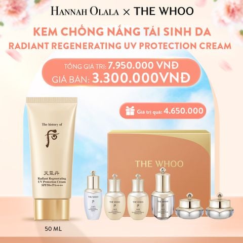  A919_DEAL13: KEM CHỐNG NẮNG TÁI SINH DA WHOO CHEONGIDAN RADIANT REGENERATING UV PROTECTION CREAM 50ML 