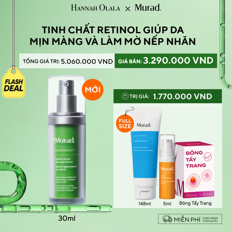  [FLASH DEAL 13]: [NEW] TINH CHẤT RETINOL GIÚP DA MỊN MÀNG VÀ LÀM MỜ NẾP NHĂN 30ML 
