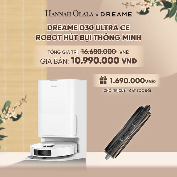  DREAME D30 ULTRA CE ROBOT HÚT BỤI THÔNG MINH - LỰC HÚT 25.000PA - SẤY KHÔ GIẺ LAU KHÍ NÓNG - BH 24 THÁNG 