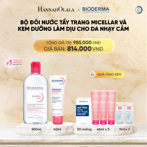  DEAL 3: BỘ ĐÔI NƯỚC TẨY TRANG MICELLAR & KEM DƯỠNG DỊU NHẸ CHO DA NHẠY CẢM 