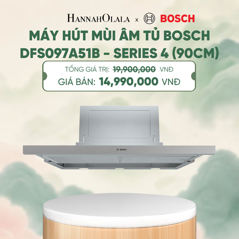  MÁY HÚT MÙI ÂM TỦ BOSCH DFS097A51B - SERIES 4 (90CM) - A1836 