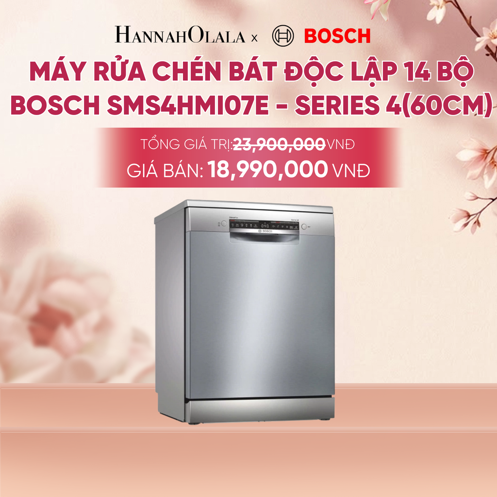 MÁY RỬA CHÉN BÁT ĐỘC LẬP 14 BỘ BOSCH SMS4HMI07E - A2255 