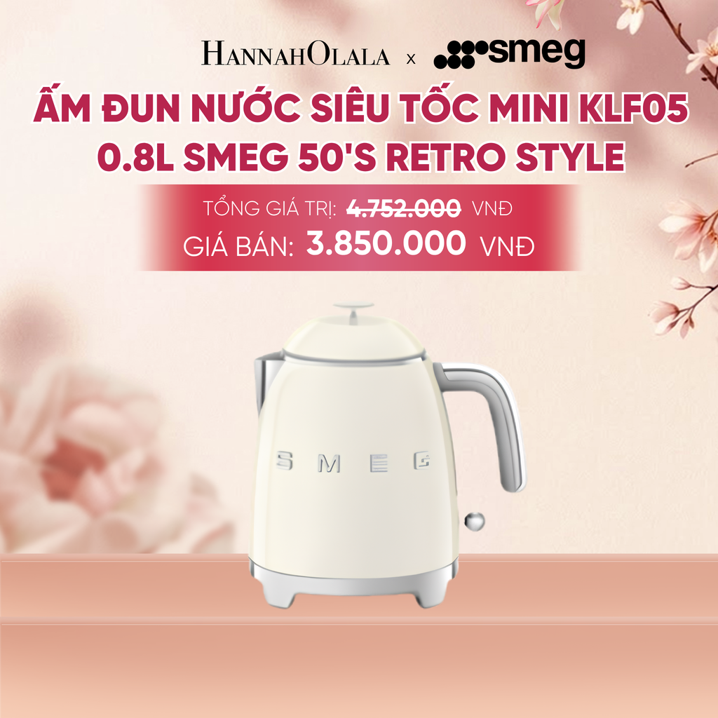  ẤM ĐUN NƯỚC SIÊU TỐC MINI KLF05 0.8L SMEG 50'S RETRO STYLE - A968 