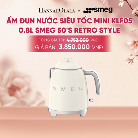 ẤM ĐUN NƯỚC SIÊU TỐC MINI KLF05 0.8L SMEG 50'S RETRO STYLE - A968 