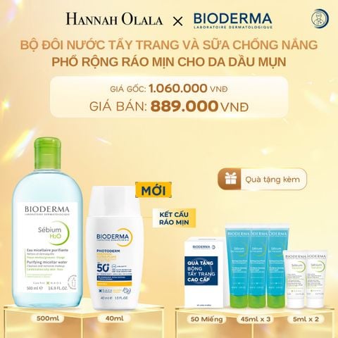  C344_DEAL 12: BỘ ĐÔI NƯỚC TẨY TRANG VÀ SỮA CHỐNG NẮNG PHỔ RỘNG RÁO MỊN CHO MỌI LOẠI DA 