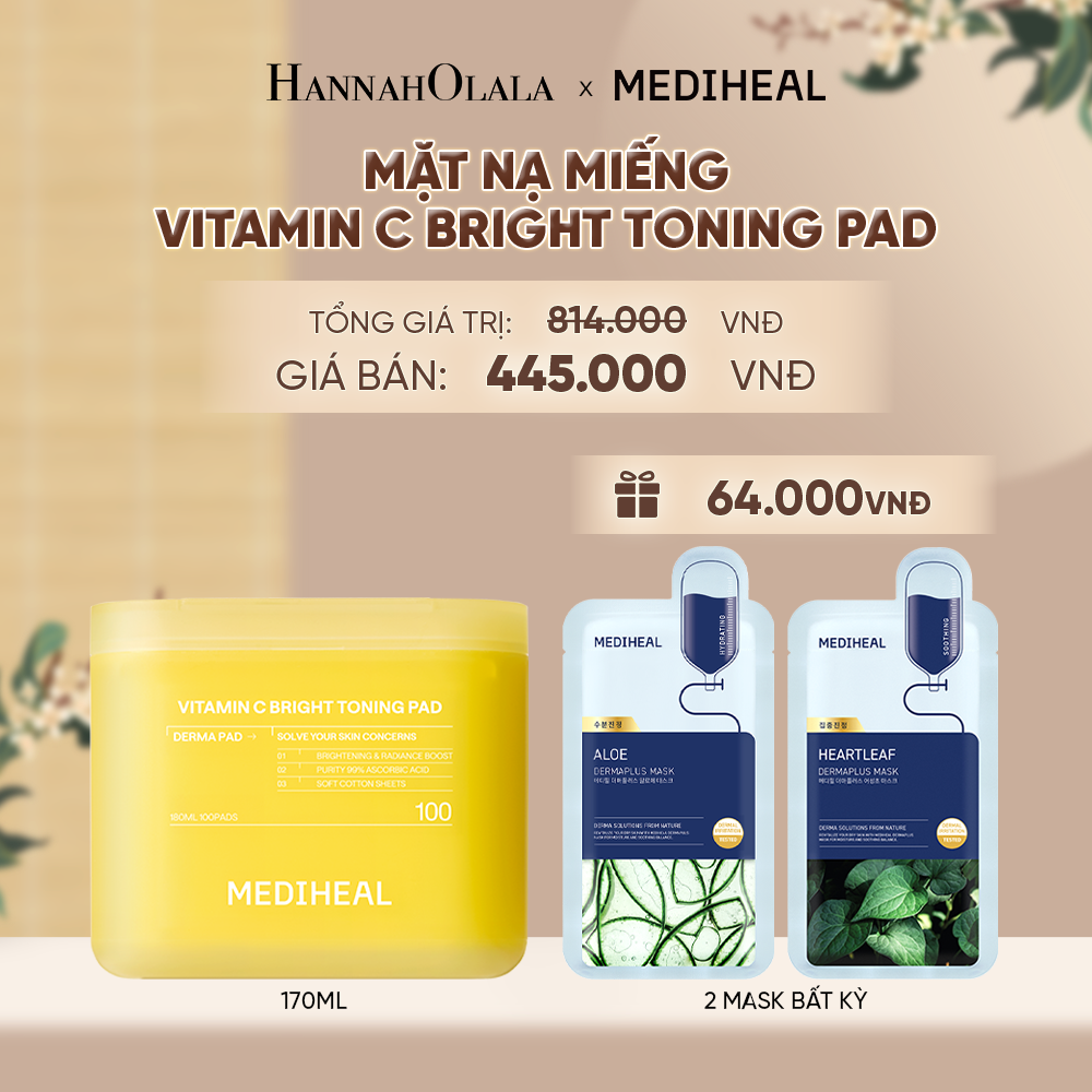  MEDIHEAL BỘ SẢN PHẨM TONER PAD 170ML - A1673 