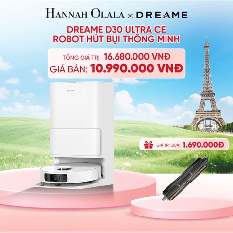  DREAME D30 ULTRA CE ROBOT HÚT BỤI THÔNG MINH - LỰC HÚT 25.000PA - SẤY KHÔ GIẺ LAU KHÍ NÓNG - BH 24 THÁNG - B3 