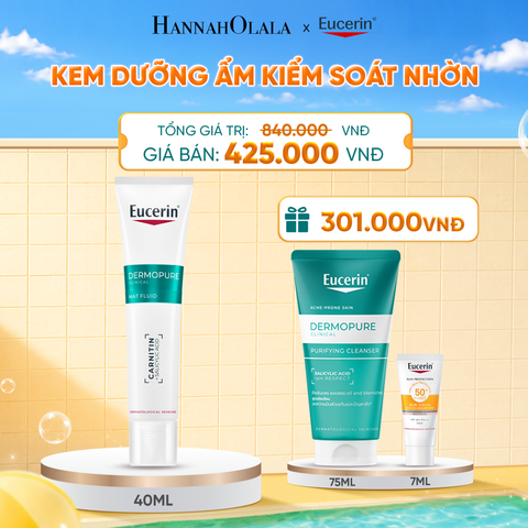  KEM DƯỠNG ẨM GIÚP KIỂM SOÁT NHỜN EUCERIN DERMOPURE CLINICAL MAT FLUID 40ML - E13 