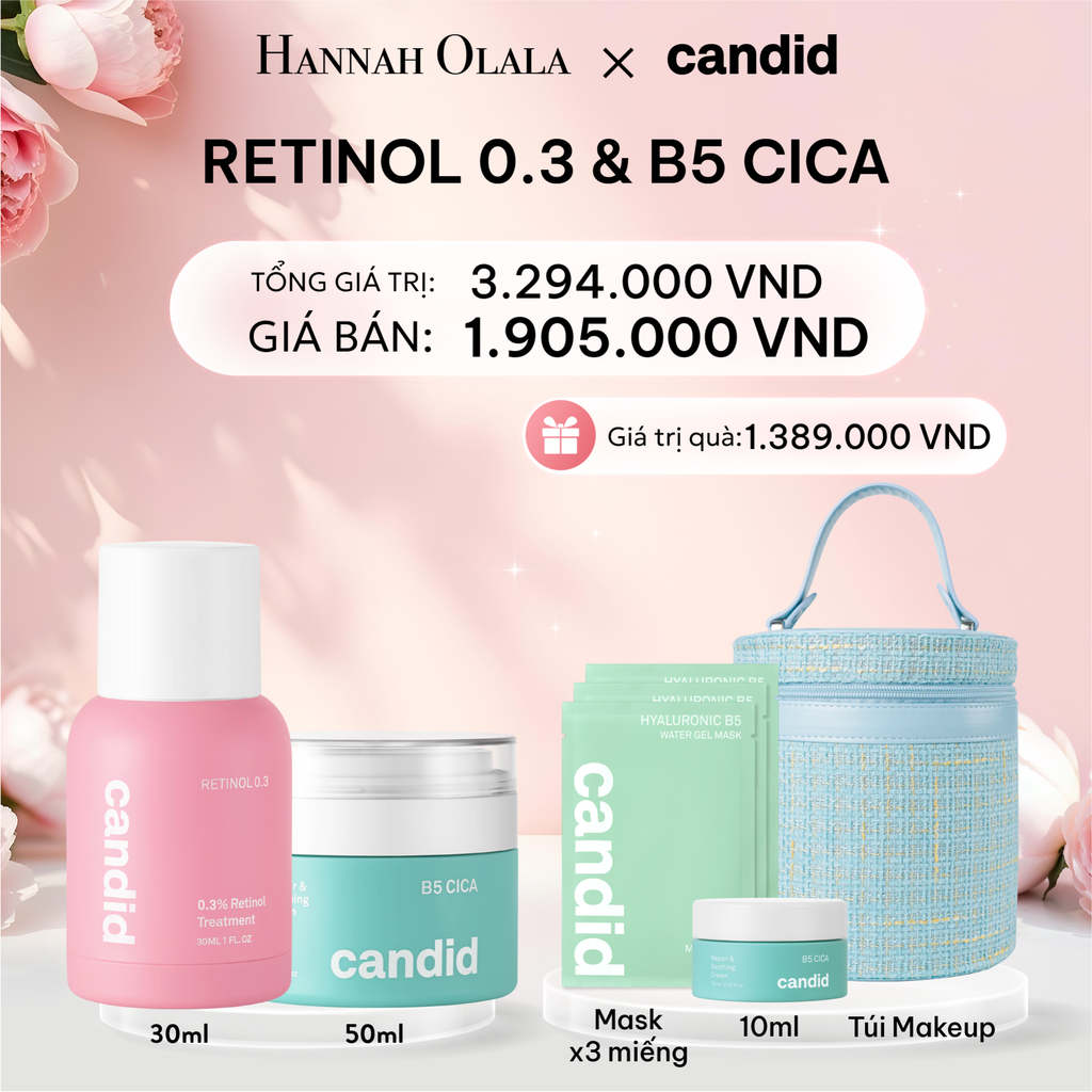  E1201: DEAL 13: RETINOL 0.3 30ML & B5 CICA 50ML BỘ ĐÔI LÀM MỜ NẾP NHĂN VÀ DƯỠNG ẨM PHỤC HỒI CHUYÊN SÂU 