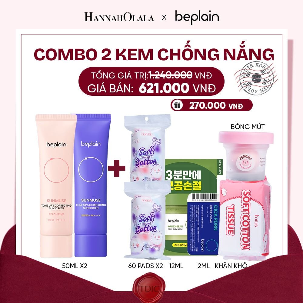  COMBO 2 KCN: BEPLAIN KEM CHỐNG NẮNG SUNMUSE SUNSCREEN 50ML BẤT KỲ_M29 