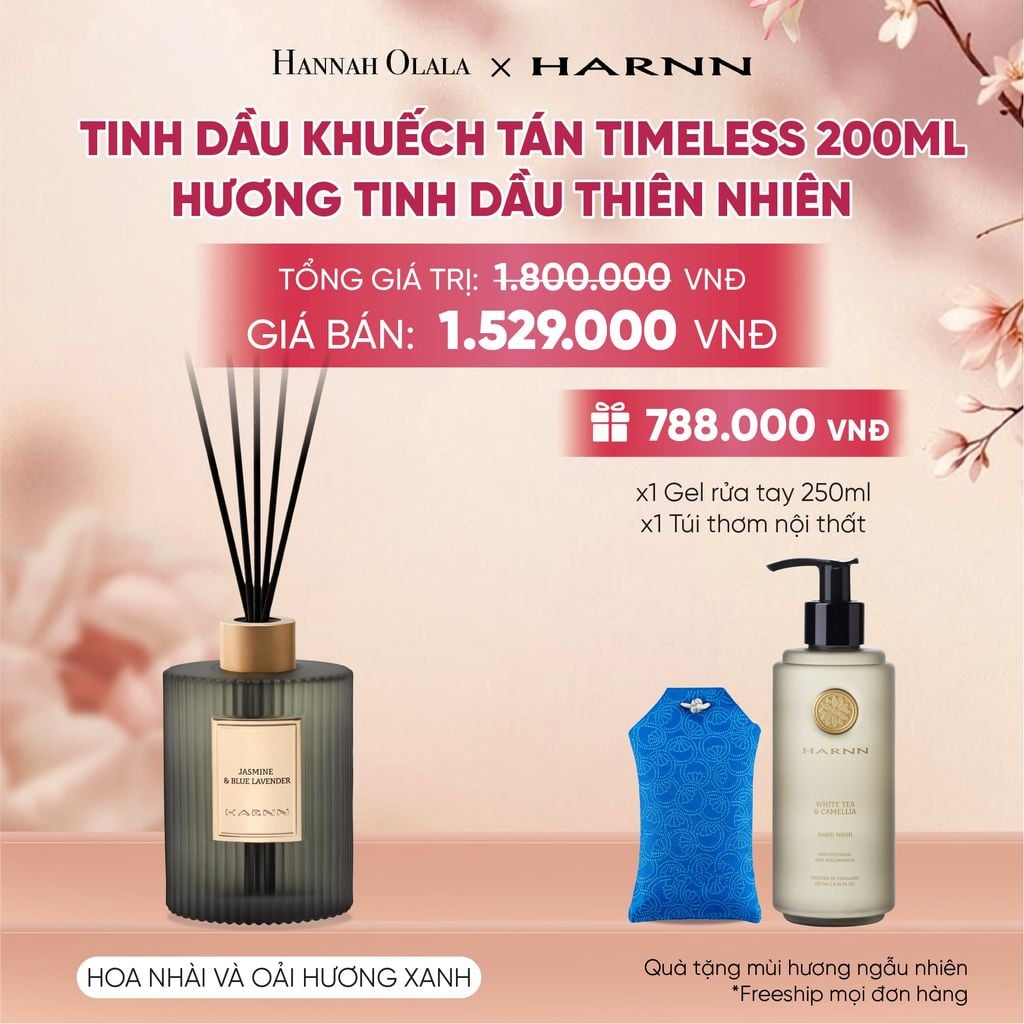  [HARNN NEW COLLECTION] TINH DẦU KHUẾCH TÁN TIMELESS 200ML HƯƠNG TINH DẦU THIÊN NHIÊN NÂNG TẦM KHÔNG GIAN SỐNG - A1906 
