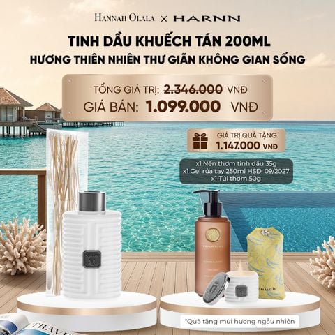  TINH DẦU KHUẾCH TÁN 200ML HƯƠNG THIÊN NHIÊN THƯ GIÃN KHÔNG GIAN SỐNG 