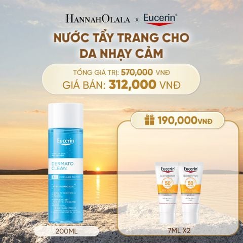  NƯỚC TẨY TRANG DỊU NHẸ CHO DA NHẠY CẢM EUCERIN DERMATO CLEAN MICELLAR 3IN1 200ML - B606 