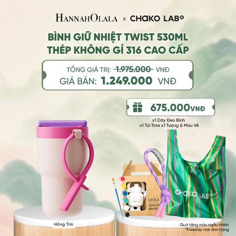  BÌNH GIỮ NHIỆT TWIST 530ML THÉP KHÔNG GỈ 316 CAO CẤP - A4011 