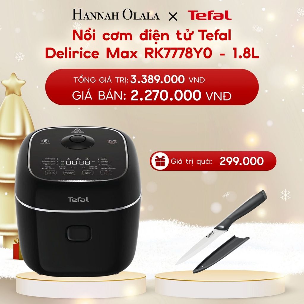  A1161_DEAL 5.3: NỒI CƠM ĐIỆN TỬ TEFAL DELIRICE MAX RK7778Y0 - 1.8L 