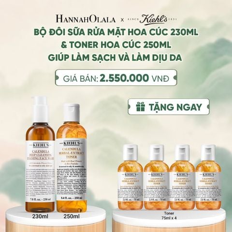  BỘ ĐÔI SỮA RỬA MẶT HOA CÚC 230ML & TONER HOA CÚC 250ML KIEHL'S GIÚP LÀM SẠCH VÀ LÀM DỊU DA - A124 