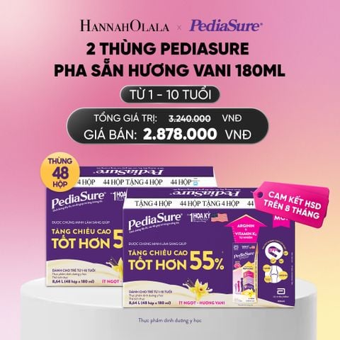  2 THÙNG PEDIASURE PHA SẴN HƯƠNG VANI 180ML DEAL 3: _A745 