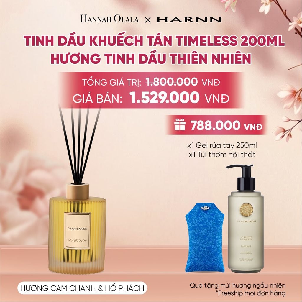  [HARNN NEW COLLECTION] TINH DẦU KHUẾCH TÁN TIMELESS 200ML HƯƠNG TINH DẦU THIÊN NHIÊN NÂNG TẦM KHÔNG GIAN SỐNG - A1906 