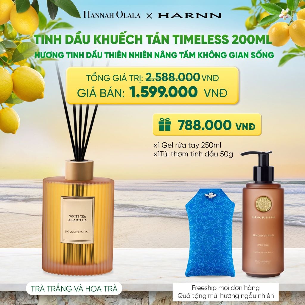  [HARNN NEW COLLECTION] TINH DẦU KHUẾCH TÁN TIMELESS 200ML HƯƠNG TINH DẦU THIÊN NHIÊN NÂNG TẦM KHÔNG GIAN SỐNG 