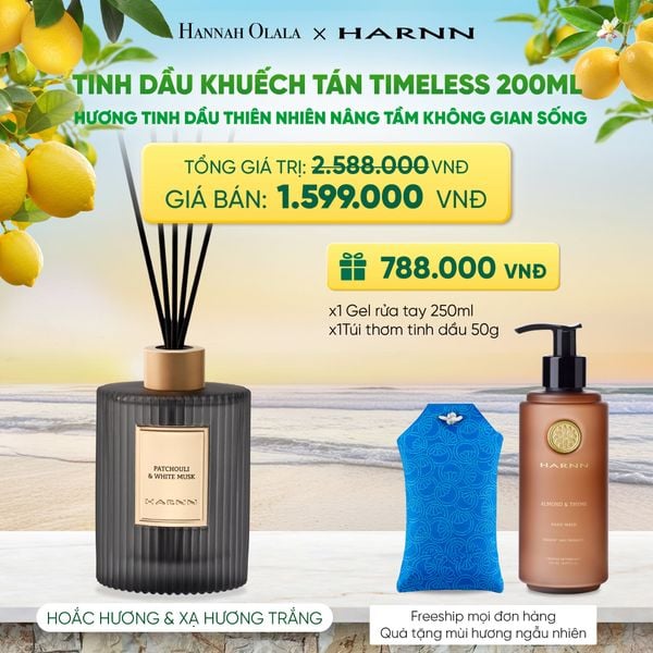  [HARNN NEW COLLECTION] TINH DẦU KHUẾCH TÁN TIMELESS 200ML HƯƠNG TINH DẦU THIÊN NHIÊN NÂNG TẦM KHÔNG GIAN SỐNG 