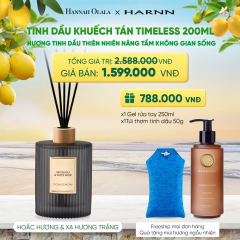  [HARNN NEW COLLECTION] TINH DẦU KHUẾCH TÁN TIMELESS 200ML HƯƠNG TINH DẦU THIÊN NHIÊN NÂNG TẦM KHÔNG GIAN SỐNG - A1151 