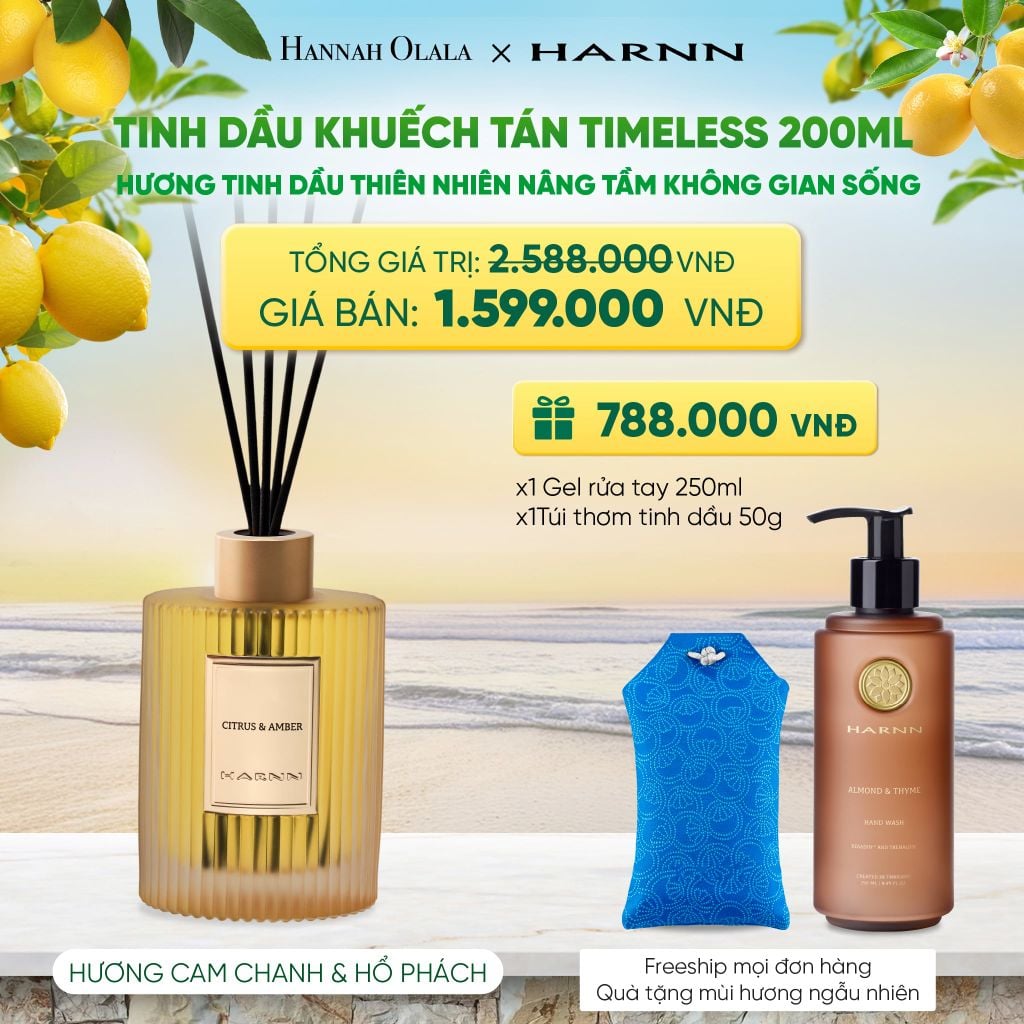  [HARNN NEW COLLECTION] TINH DẦU KHUẾCH TÁN TIMELESS 200ML HƯƠNG TINH DẦU THIÊN NHIÊN NÂNG TẦM KHÔNG GIAN SỐNG 