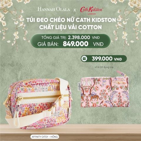  DEAL 13: TÚI ĐEO CHÉO NỮ CATH KIDSTON CHẤT LIỆU VẢI COTTON 