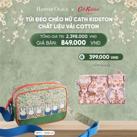  DEAL 13: TÚI ĐEO CHÉO NỮ CATH KIDSTON CHẤT LIỆU VẢI COTTON 