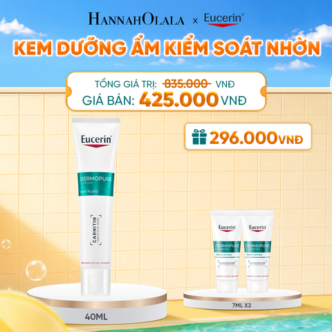  KEM DƯỠNG ẨM GIÚP KIỂM SOÁT NHỜN EUCERIN DERMOPURE CLINICAL MAT FLUID 40ML 