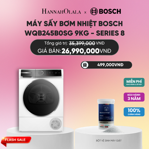  MÁY SẤY BƠM NHIỆT BOSCH WQB245B0SG 9KG - SERIES 8_A2049 
