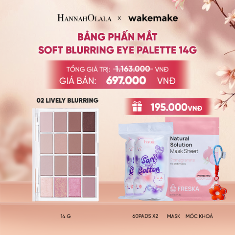  WAKEMAKE BẢNG PHẤN MẮT SOFT BLURRING EYE PALETTE 14G - A1953 