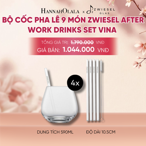  BỘ CỐC PHA LÊ 9 MÓN ZWIESEL AFTER WORK DRINKS SET VINA 130015 10.5CM 590ML - A833 