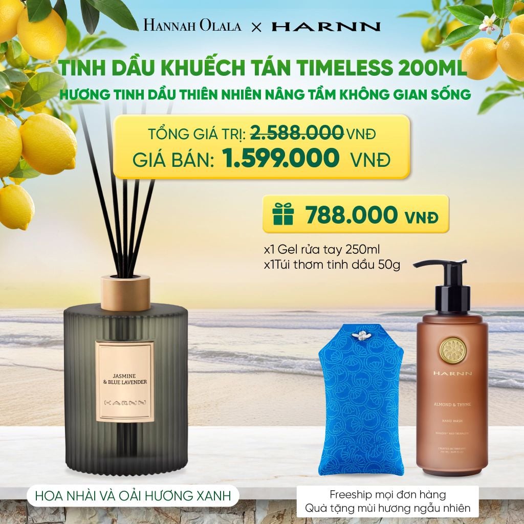  [HARNN NEW COLLECTION] TINH DẦU KHUẾCH TÁN TIMELESS 200ML HƯƠNG TINH DẦU THIÊN NHIÊN NÂNG TẦM KHÔNG GIAN SỐNG 