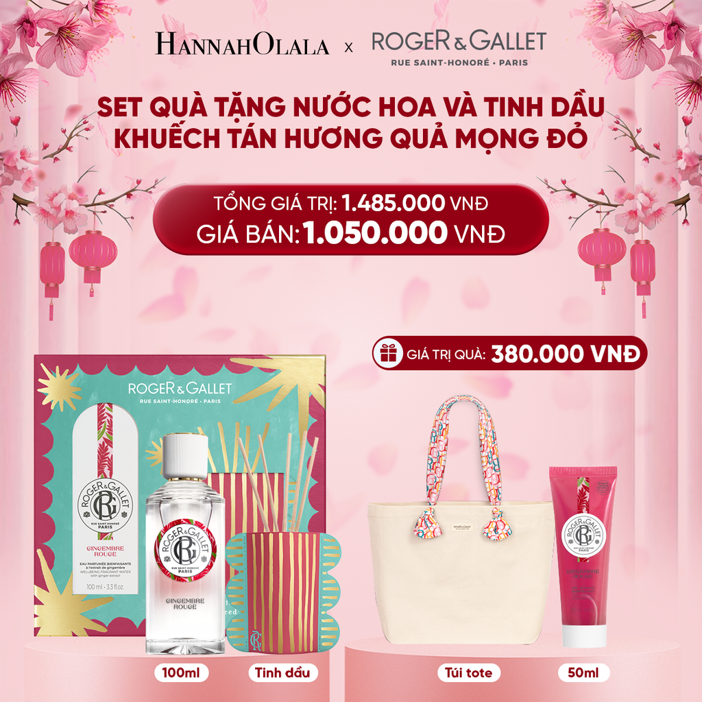  DEAL 5: BỘ QUÀ TẶNG LỄ HỘI WELLBEING NƯỚC HOA 100ML VÀ TINH DẦU KHUẾCH TÁN 