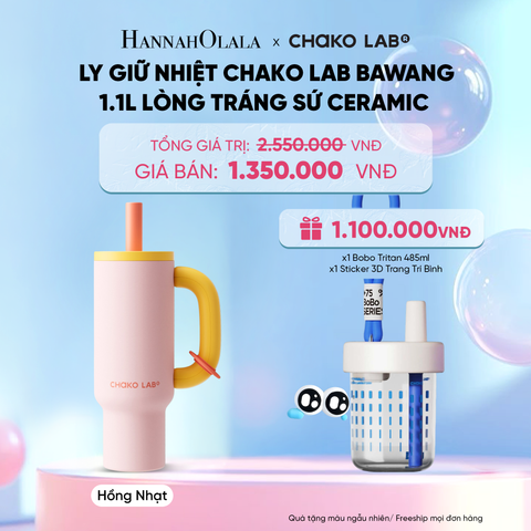  LY GIỮ NHIỆT CHAKO LAB BAWANG 1.1L LÒNG TRÁNG SỨ CERAMIC 