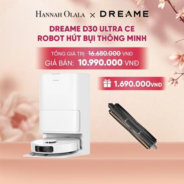  DREAME D30 ULTRA CE ROBOT HÚT BỤI THÔNG MINH - LỰC HÚT 25.000PA - SẤY KHÔ GIẺ LAU KHÍ NÓNG - BH 24 THÁNG 