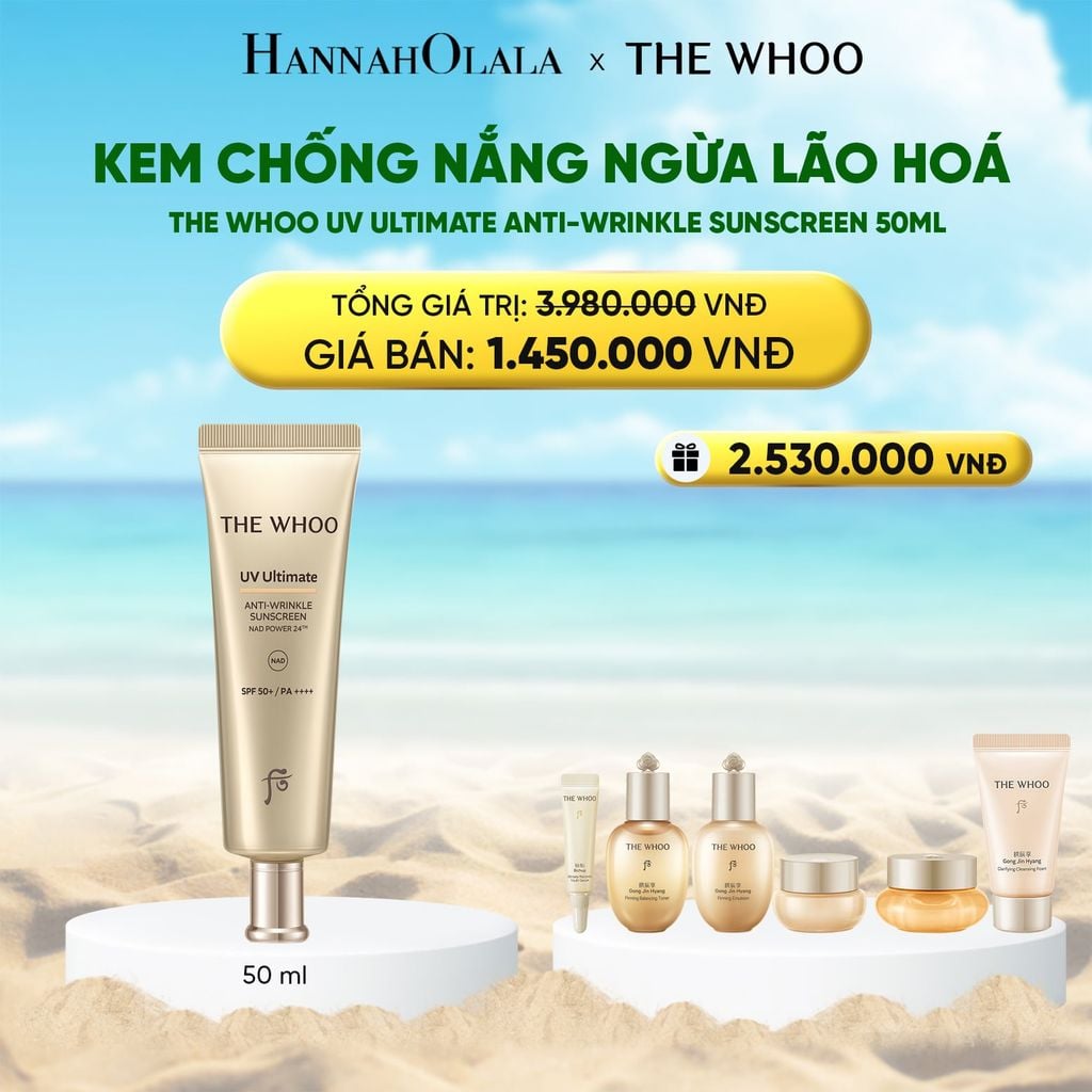  KEM CHỐNG NẮNG NGỪA LÃO HOÁ THE WHOO UV ULTIMATE ANTI-WRINKLE SUNSCREEN 50ML 
