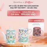  DEAL 14: SET 2 CỐC VÀ BÌNH TRÀ CATH KIDSTON PHONG CÁCH ANH QUỐC HOẠ TIẾT THỎ MIFFY - ĐA SẮC MÀU 