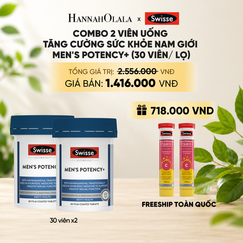  COMBO 2 VIÊN UỐNG TĂNG CƯỜNG SỨC KHỎE NAM GIỚI SWISSE ULTIBOOST MEN'S POTENCY+ (30 VIÊN) _ DEAL 13 