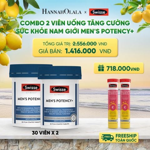  COMBO 2 VIÊN UỐNG TĂNG CƯỜNG SỨC KHỎE NAM GIỚI SWISSE ULTIBOOST MEN'S POTENCY+ (30 VIÊN) _ DEAL 13 - A2131 