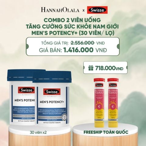  COMBO 2 VIÊN UỐNG TĂNG CƯỜNG SỨC KHỎE NAM GIỚI SWISSE ULTIBOOST MEN'S POTENCY+ (30 VIÊN) - A1078 