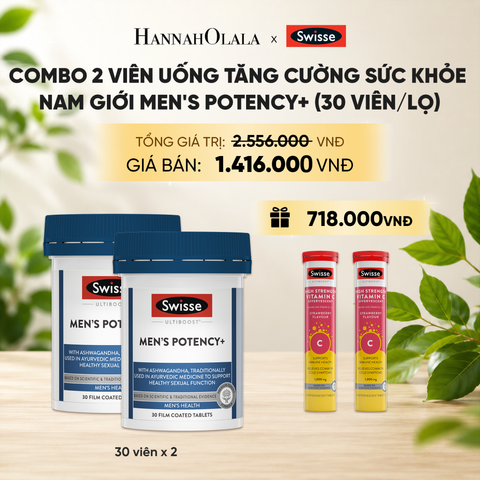  COMBO 2 VIÊN UỐNG TĂNG CƯỜNG SỨC KHỎE NAM GIỚI SWISSE ULTIBOOST MEN'S POTENCY+ (30 VIÊN) _ DEAL 13 