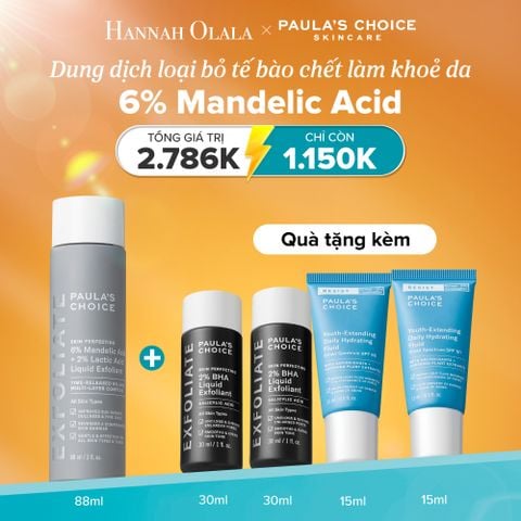  E8: DEAL 15: DUNG DỊCH LOẠI BỎ TẾ BÀO CHẾT VÀ LÀM SÁNG DA SKIN PERFECTING 6% MANDELIC ACID + 2% LACTIC ACID LIQUID EXFOLIANT 88ML 