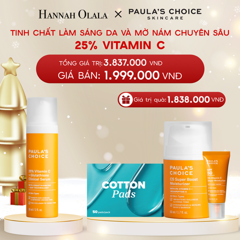  A1356_DEAL 9: TINH CHẤT LÀM SÁNG DA VÀ MỜ NÁM CHUYÊN SÂU VỚI 25% VITAMIN C 25% VITAMIN C + GLUTATHIONE CLINICAL SERUM 30ML 
