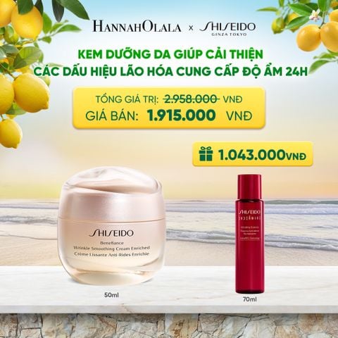  KEM DƯỠNG DA CHỐNG LÃO HÓA GIÀU ẨM SHISEIDO BENEFIANCE WRINKLE SMOOTHING CREAM ENRICHED 50ML - DEAL 9 