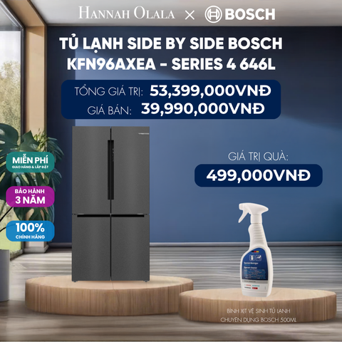  TỦ LẠNH SIDE BY SIDE BOSCH KFN96AXEA - SERIES 4 646L - DEAL 14 