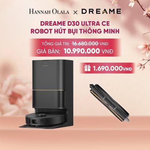  DREAME D30 ULTRA CE ROBOT HÚT BỤI THÔNG MINH - LỰC HÚT 25.000PA - SẤY KHÔ GIẺ LAU KHÍ NÓNG - BH 24 THÁNG 