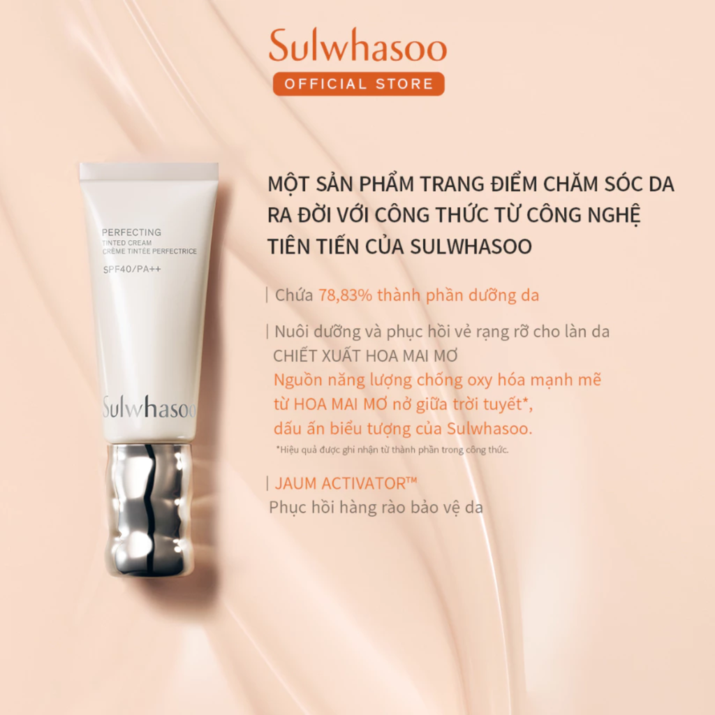  MỚI - KEM TINT TRANG ĐIỂM SULWHASOO PERFECTING TINTED CREAM 35ML 
