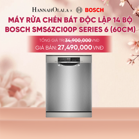  MÁY RỬA CHÉN BÁT ĐỘC LẬP 14 BỘ BOSCH SMS6ZCI00P - A2256 